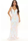 Sleeveless Embroidered Bodycon Mermaid Maxi Prom