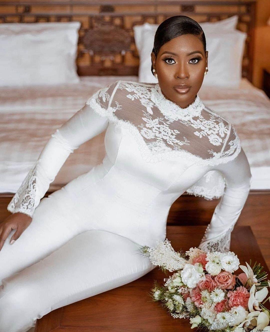Jumpsuit, 4 other Elegantly Chic Court Wedding Dress Ideas for Intending  Brides - Legit.ng